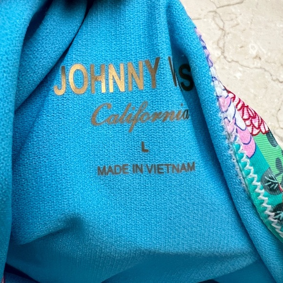 NWOT Johnny Was One-Shoulder Ombré Floral Swimsuit SIZE L - Picture 7 of 8